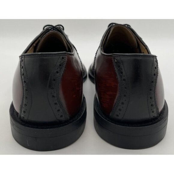 Johnston & Murphy Aristocraft Shell Cordovan Two-Tone Oxblood Black Oxfords 10B main image 10